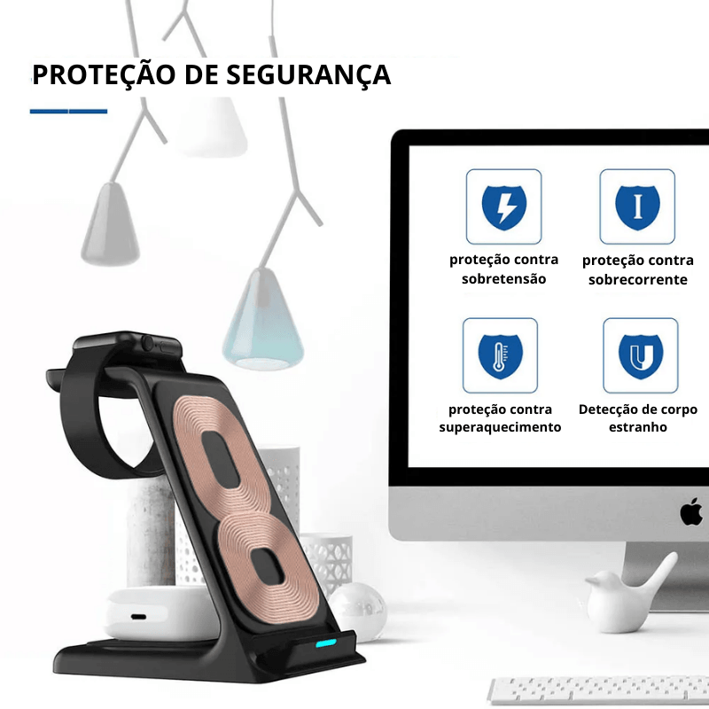 Carregador 4 em 1 via indução ProCharger - Zentter