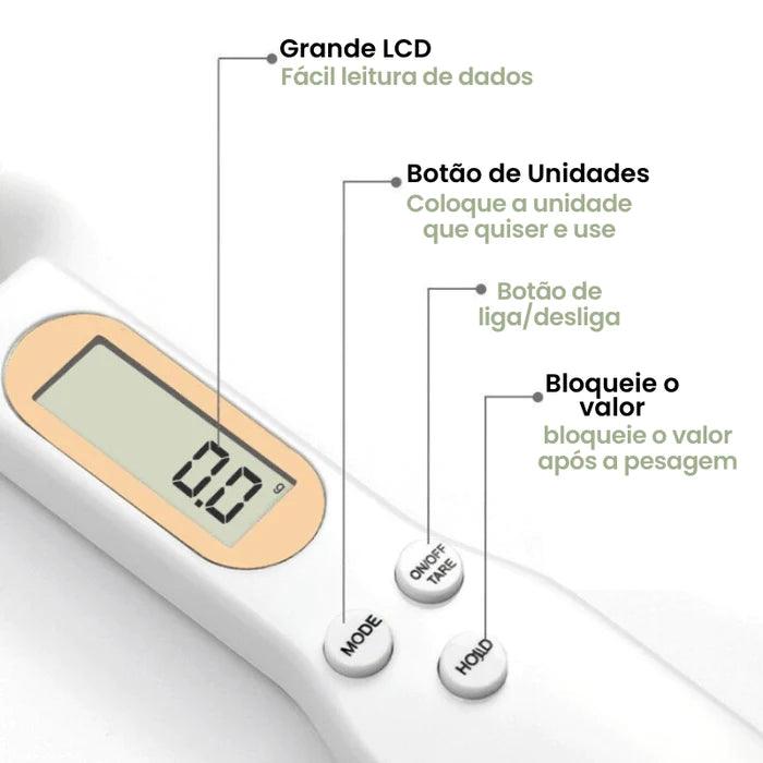 Balança Digital de colher alta precisão até 500g - Zentter