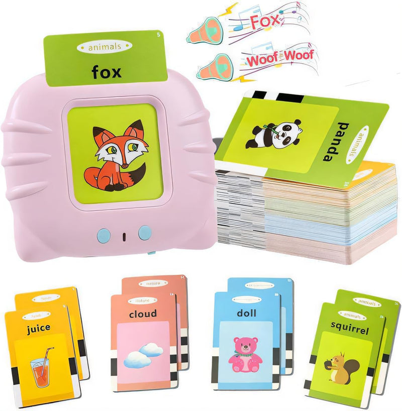 FlashCards Sonoros Interativos - Brinquedo Educativo Bilingue para Crianças Aprenderem Brincando