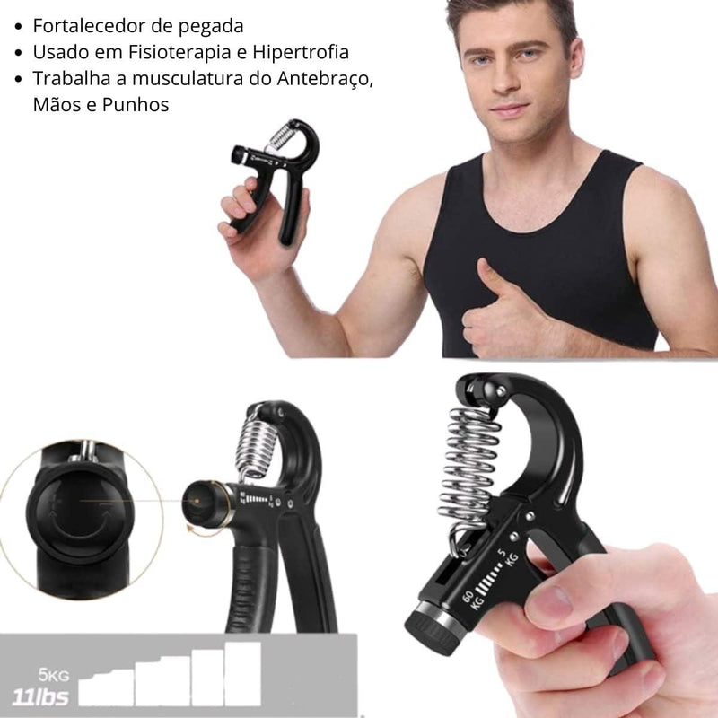 Hand Grip Com Mola Ajustável - Fisioterapia, Fortalecimento, Antebraço, Mãos, Punho e Exercício de Força - Zentter