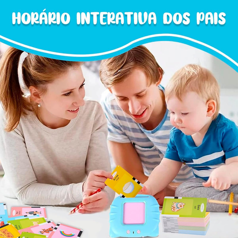 FlashCards Sonoros Interativos - Brinquedo Educativo Bilingue para Crianças Aprenderem Brincando