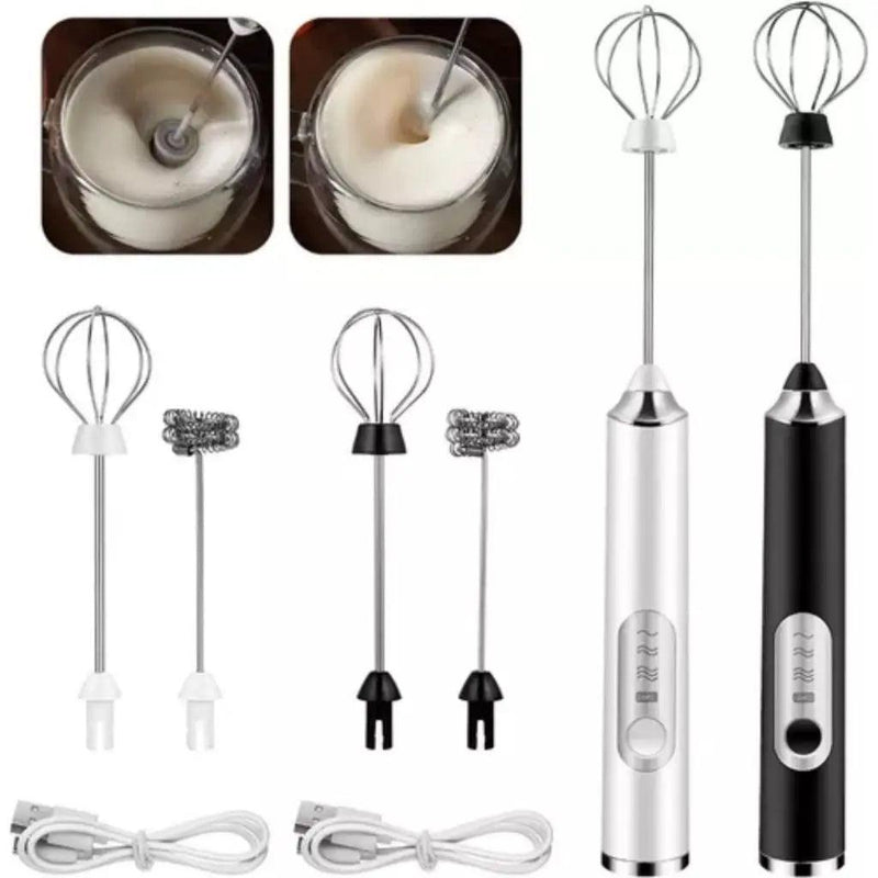 Batedor Misturador Mixer Elétrico para Bebidas Leite Café Clara de Ovo 2 em 1 - Zentter