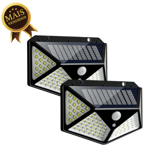 Luminária Solar LED - Carregamento Solar, Sensor de Movimento e Refletor LED®️