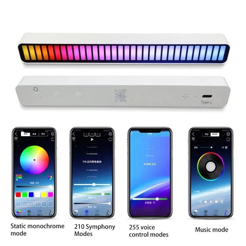 GameWave - Luz Sincrônica com Ritmo de Cores RGB, com musica e Controle por Voz - Zentter