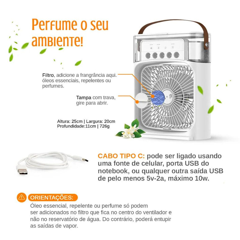 BreezeCool Pro - Ventilador e Umidificador Portátil - Zentter