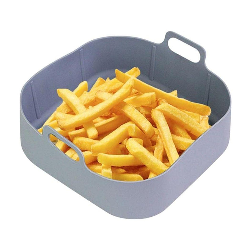 Forma de Silicone Quadrada - Antiaderente Reutilizável Resistente ao Calor para Air Fryer Fritadeira Elétrica Grande - Zentter